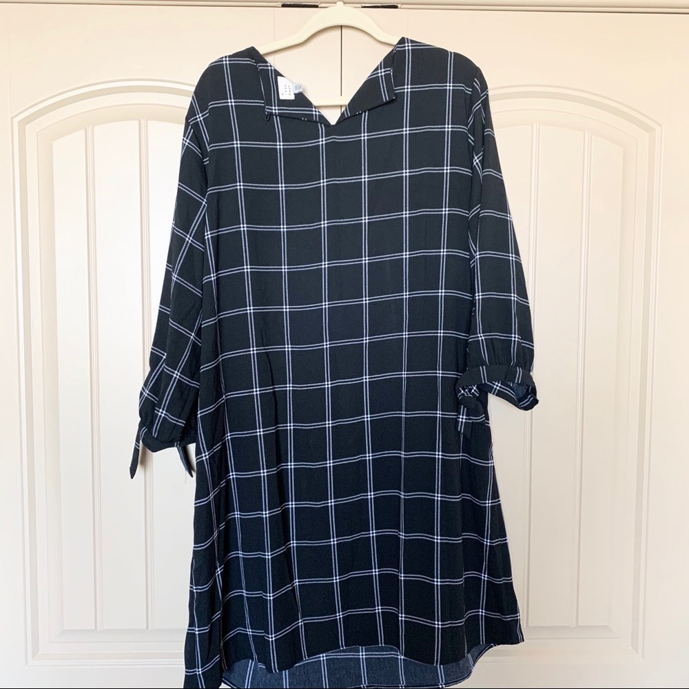 A New Day Black Plaid Dress - Picture 2 of 3